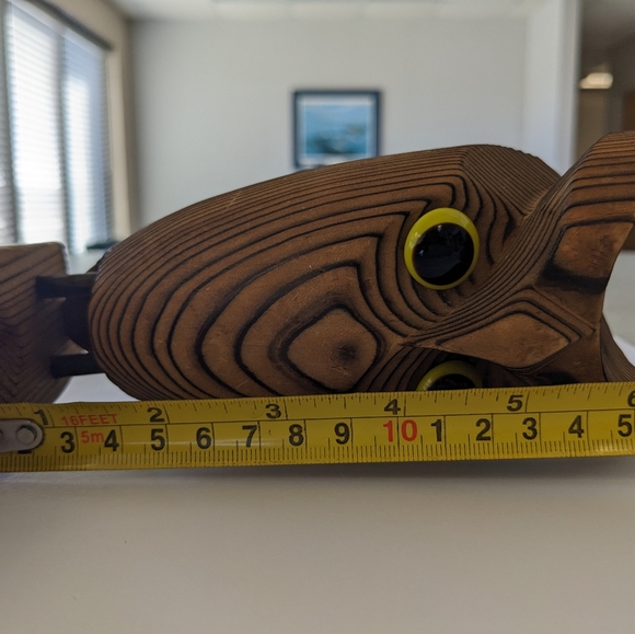 RARE VTG OTAGIRI JAPAN WOODEN OWL WITH GLASS EYES - Picture 11 of 11